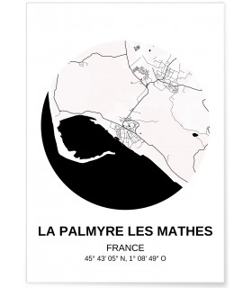 Affiche Carte La Palmyre les Mathes