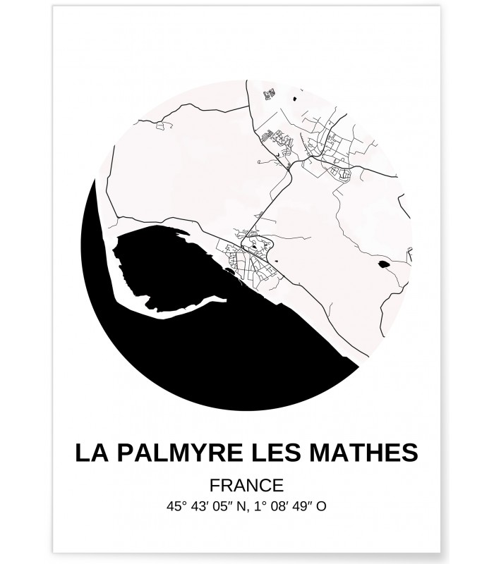 Affiche Carte La Palmyre les Mathes