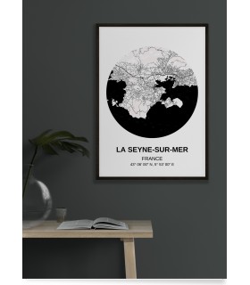 Affiche Carte La Seyne-sur-Mer