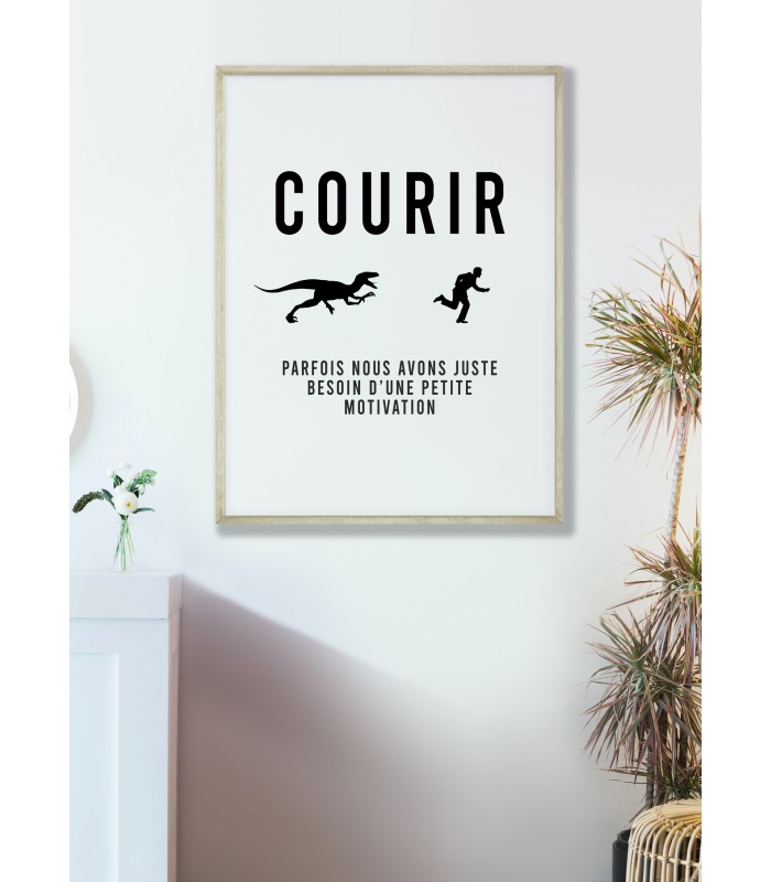 Affiche "Courir : parfois nous avons juste besoin..."