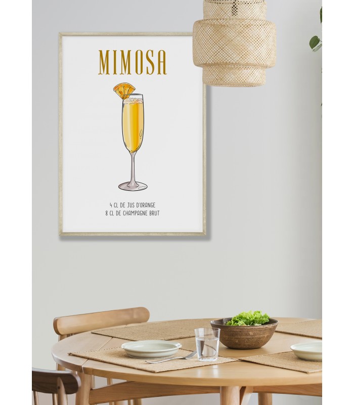 Affiche Cocktail Mimosa