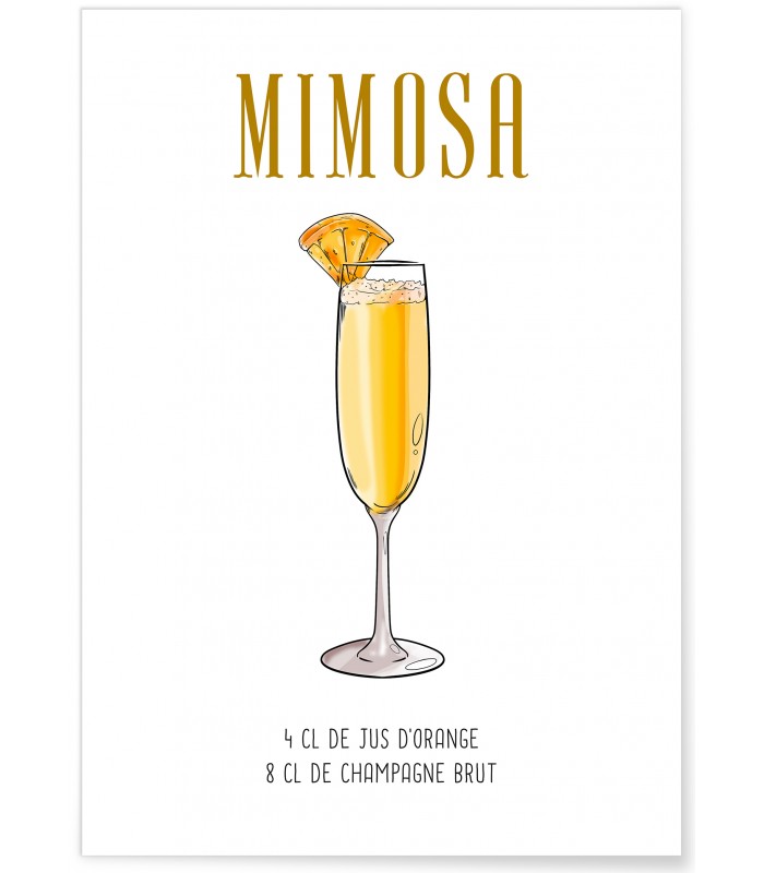 Affiche Cocktail Mimosa