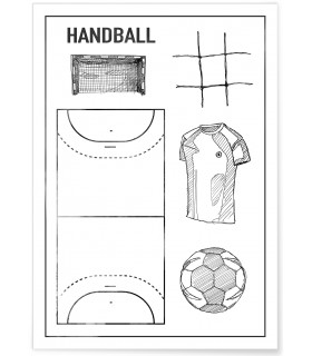 Affiche Terrain de handball