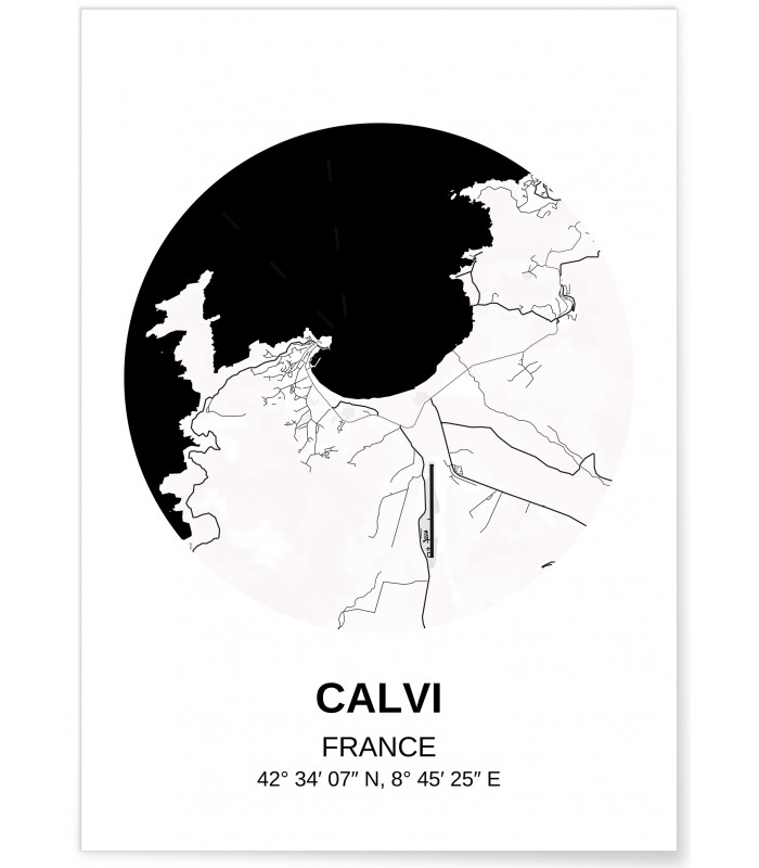 Affiche Carte Calvi