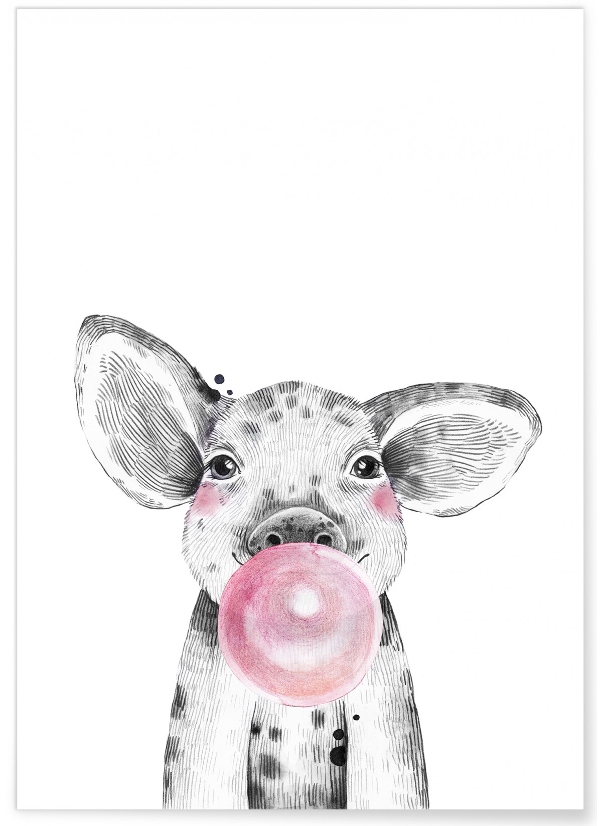 Bulle De Bebe Affiche Animaux Pour Salon L Afficherie