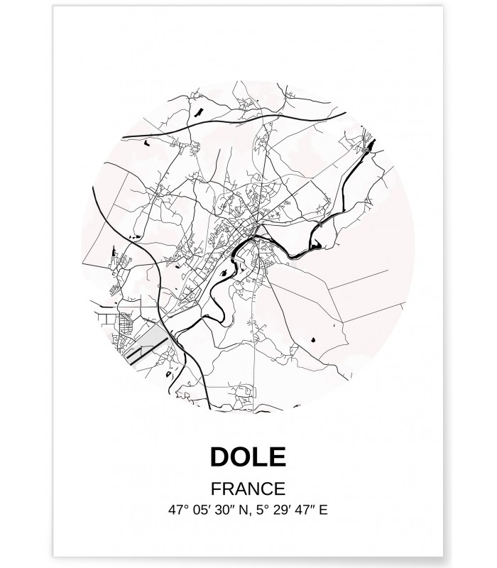 Affiche Carte Dole