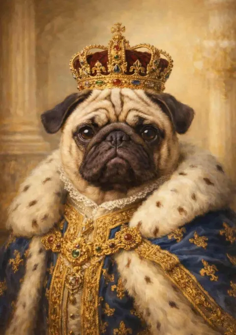 Portrait d'animaux style royal