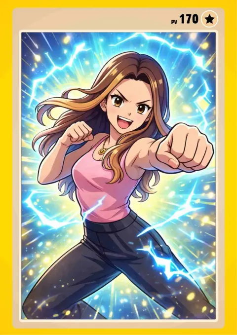 Portrait Manga style carte de collection