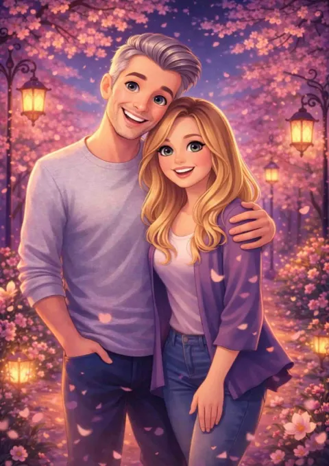 Tableau film romantique d'animation