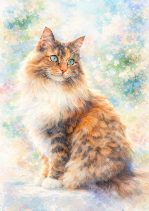 Exemple de portrait d'animaux aquarelle