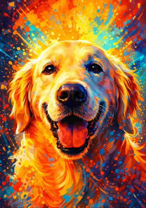 Exemple de Portrait d'animaux style pop art
