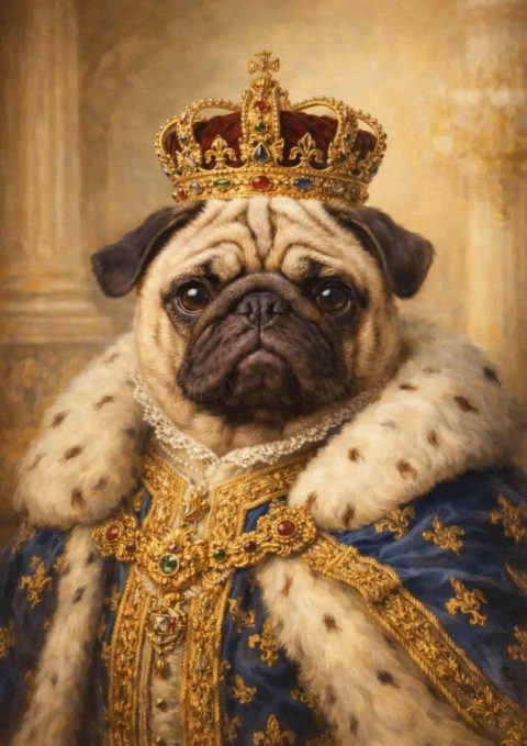 Exemple de Portrait d'animaux style royal