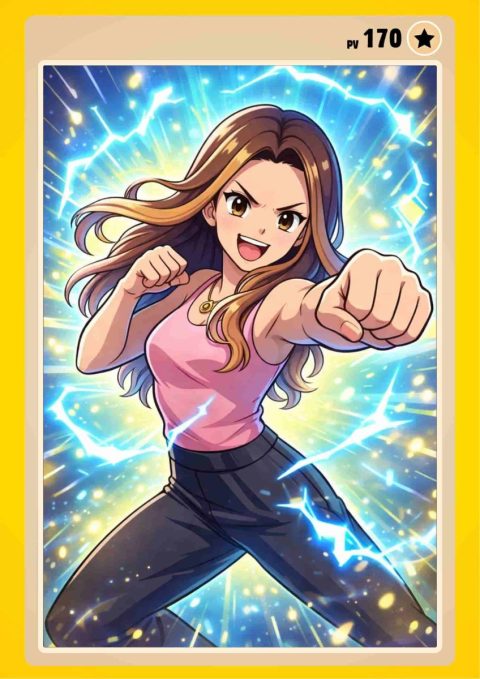 Exemple de Portrait Manga style carte de collection