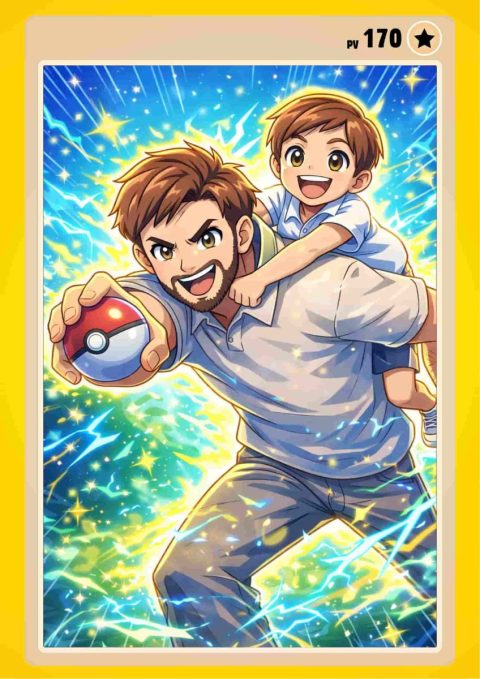 Exemple de Portrait Manga style carte de collection┃Papa