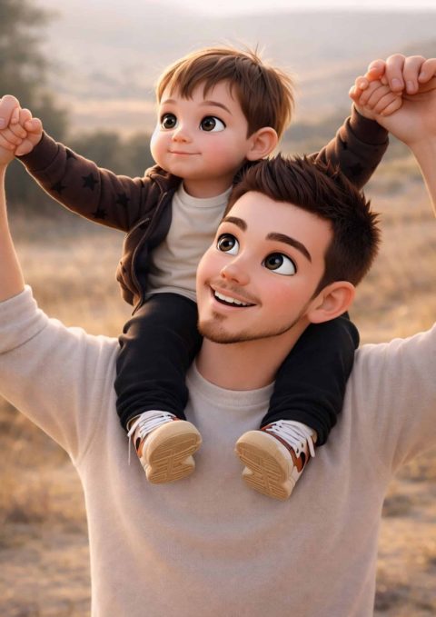Exemple de Portrait Style Film d'Animation ┃Papa
