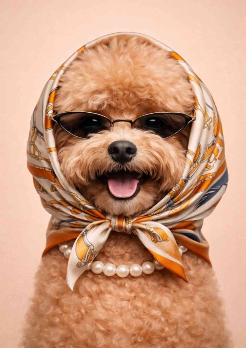 Exemple de Tableau animaux style magazine de mode (femelle)