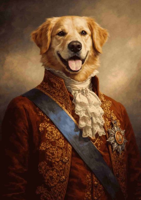 Exemple de Tableau animaux style royal