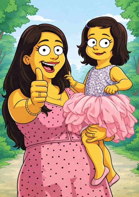 Exemple de Tableau Cartoon Jaune ┃Maman