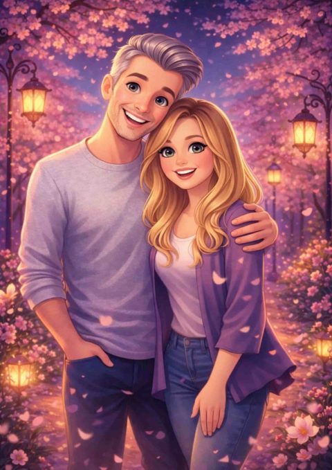 Exemple de Tableau film romantique d'animation
