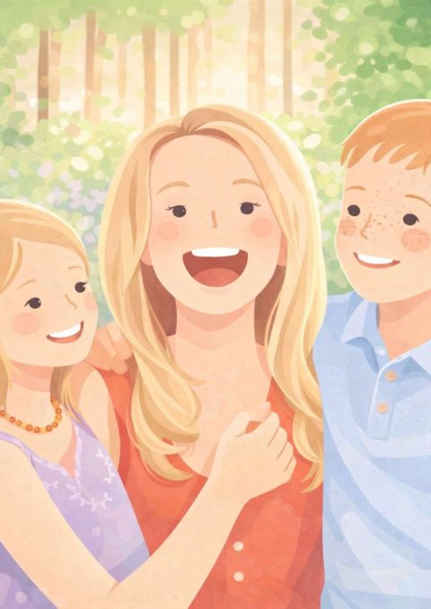 Exemple de Tableau Illustration minimaliste ┃Maman