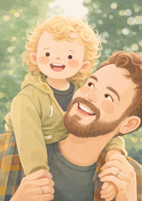 Exemple de Tableau Illustration minimaliste ┃Papa