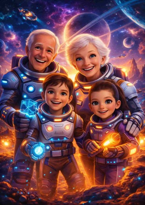 Exemple de Tableau Style Film de Science-Fiction